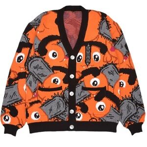 STEADY-HANDS/PLVNTFVCE Devil Dog (Pochita from Chainsaw Man) Cardigan S/M BNWT